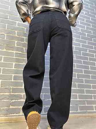 Джинси жіночі Its Basic 3419 Skater jeans косі кишені стрейчеві скейтери банани, чорний, 40, 40, 88  Одеса