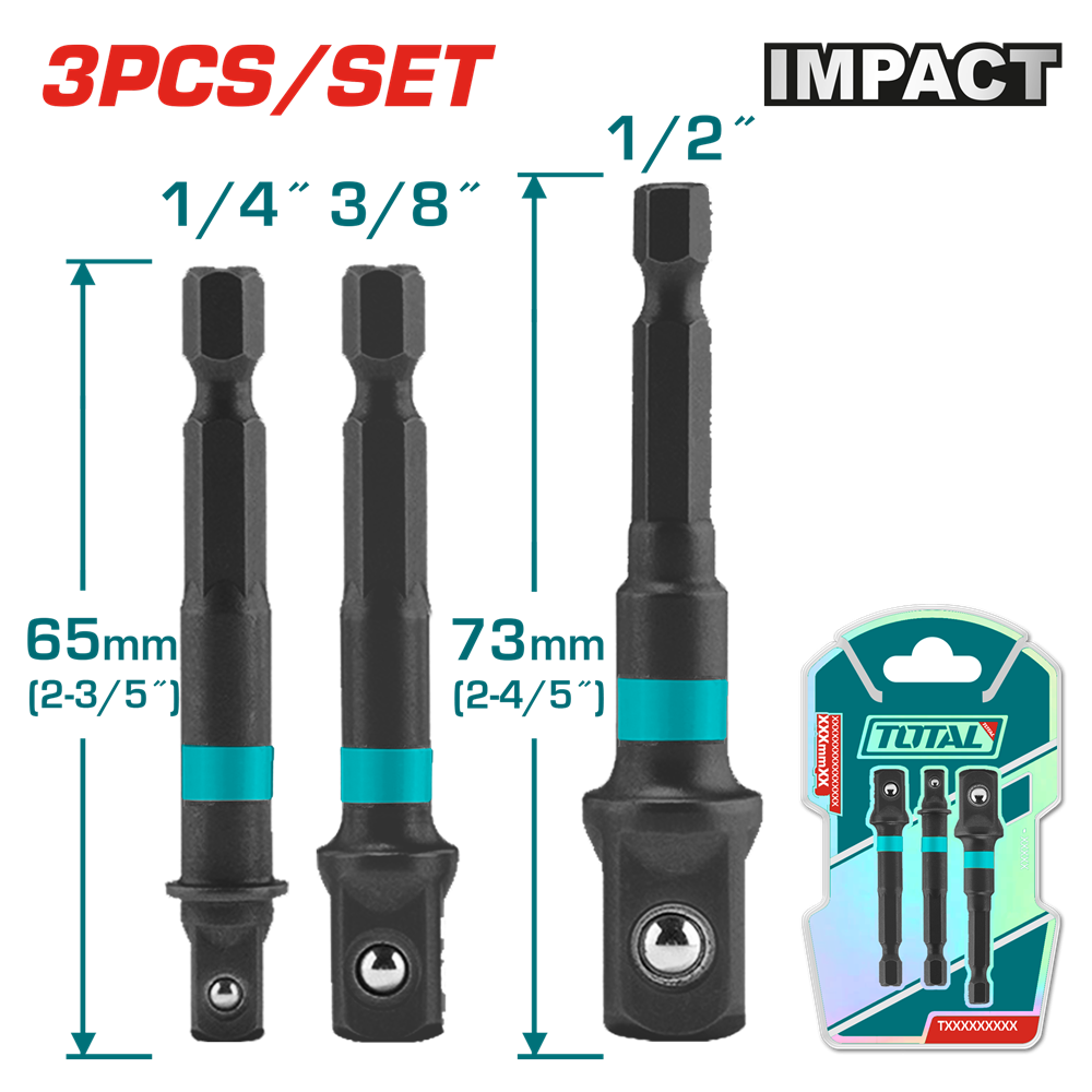 Набор переходников TOTAL TAC273651 1/4