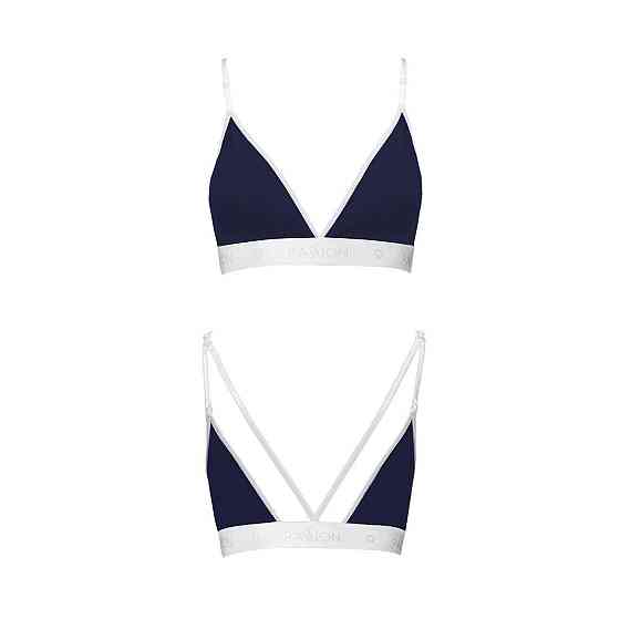 Спортивний топ з подвійними бретелями Passion PS007 TOP L, navy blue Sex Aura Київ