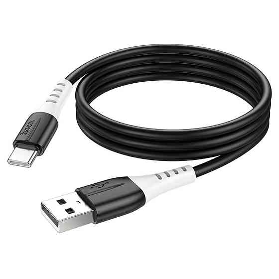 Кабель HOCO X82 USB to Type-C 3A, 1m, silicone, silicone connectors, Black Киев