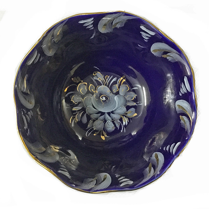 Тарілка салатниця кераміка Гжель Мотузка Київ - фото 1