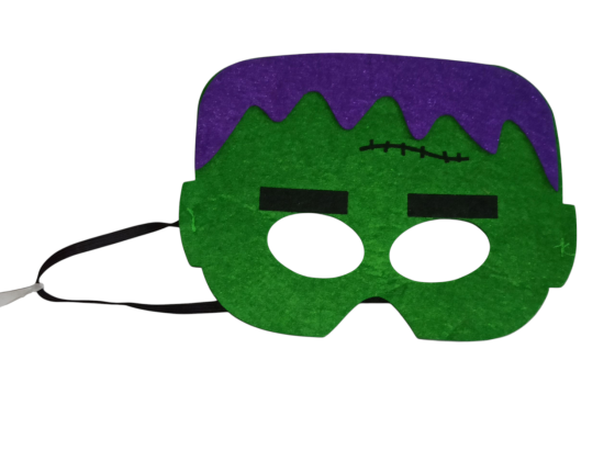 Маска з фетру Франкенштейн для Хеллоуїна 18х14 см зелений Київ