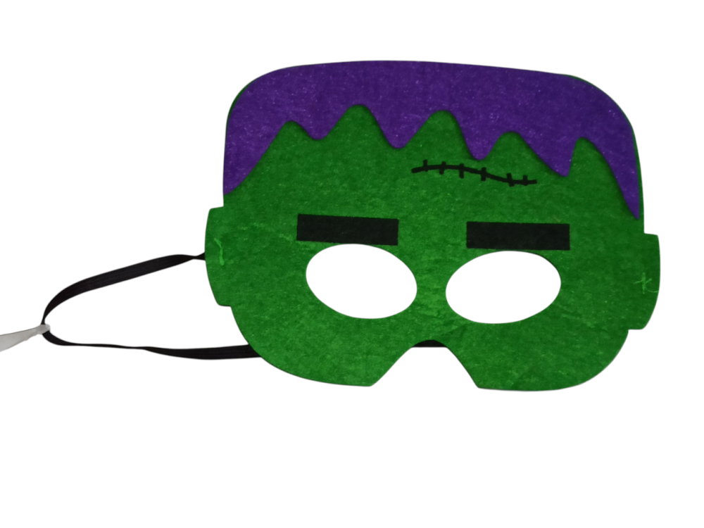 Маска з фетру Франкенштейн для Хеллоуїна 18х14 см зелений Київ - фото 3