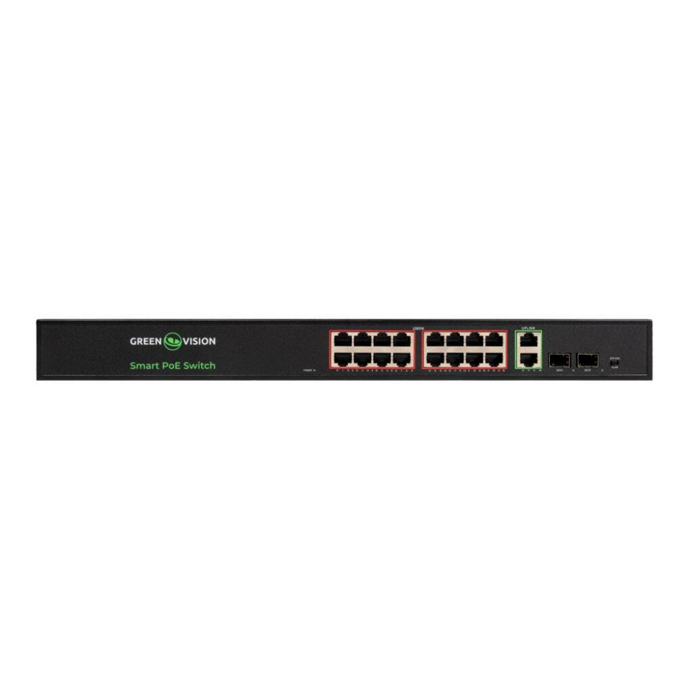 Комутатор мережевий POE GV-022-D-16G+2PG+2SFP Київ - фото 2