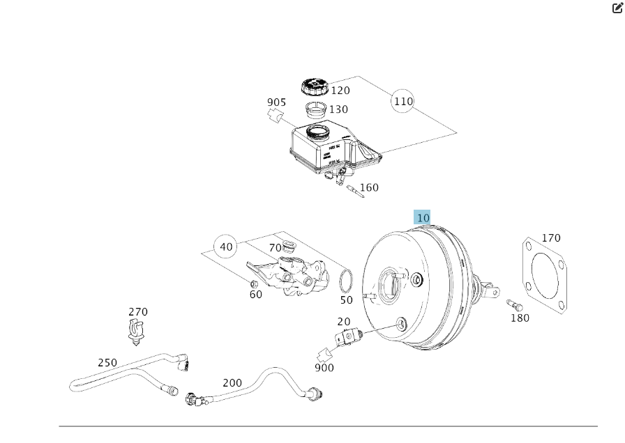 Mercedes-Benz  A1664301030 Вакуумний підсилювач гальм ML/GLE W166 GLE Coupe C292 GL/GLS X166 Одеса - фото 4
