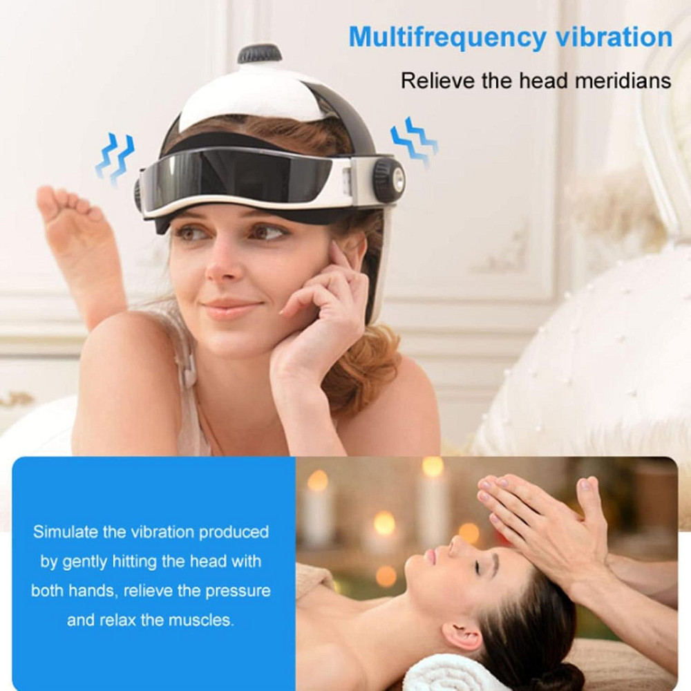 Масажер для голови електричний Benbo HM-1 пульт 7 режимів (підігрів, тиск повітря, вібрація, музика) Вінниця - фото 8