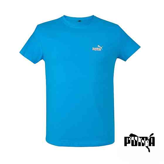 Мужская однотонная трикотажная футболка Puma 52 Киев