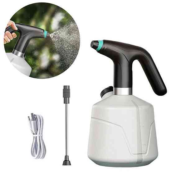 Ручний обприскувач для саду та городу акумуляторний портативний садовий, пластиковий, білий на 2 літри з подовжувачем Кам'янець-Подільський
