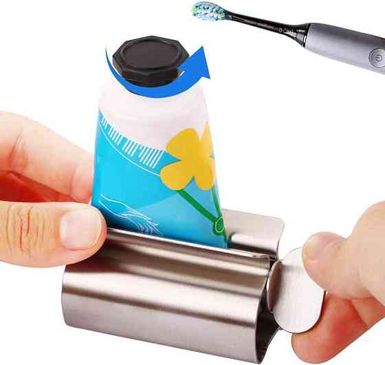Держатель тюбика UDQYQ Metal Tube Squeezer нержавеющая сталь синий набор 3 шт ручной выжиматель для зубной Киев