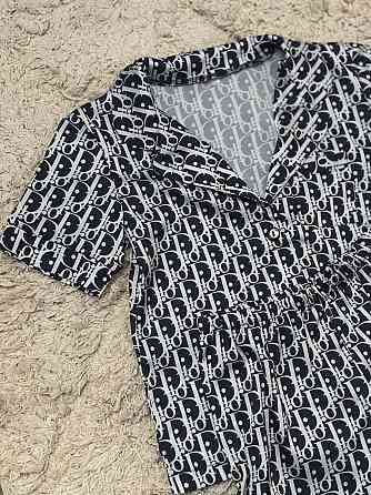 Детская пижамка из сатина шорты с рубашкой Серый р 146-152 Харьков