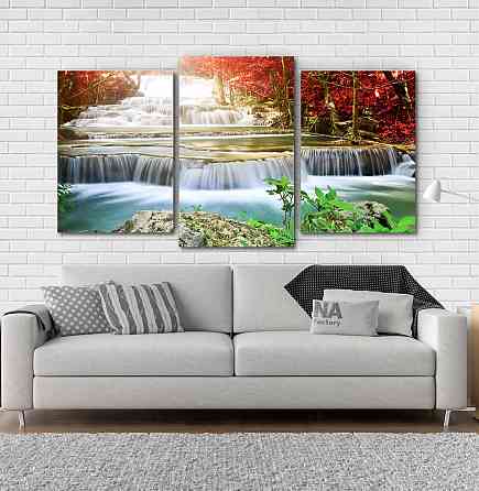 Модульна картина Природа Водоспад (53х100см) Art-191_3 Київ