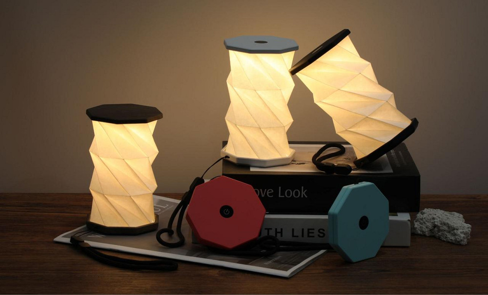 Світильник на акумуляторі Gingko Mini Hexagon Twist, горіх | G036M-WT Рівне - фото 5