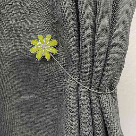 Магніти для штор та гардин "Квітка" набір 2 шт Салатовий (81-246) Київ