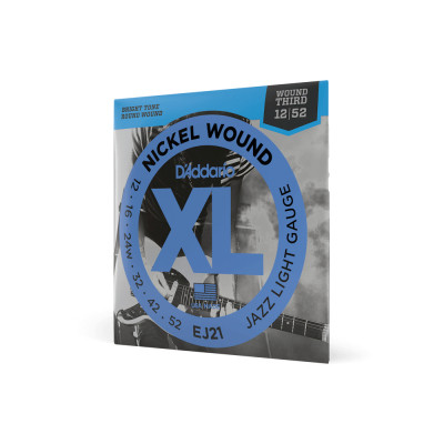 Струни для гітари D'Addario XL Nickel Wound Jazz Light (12-52) (EJ21) Вінниця - фото 2