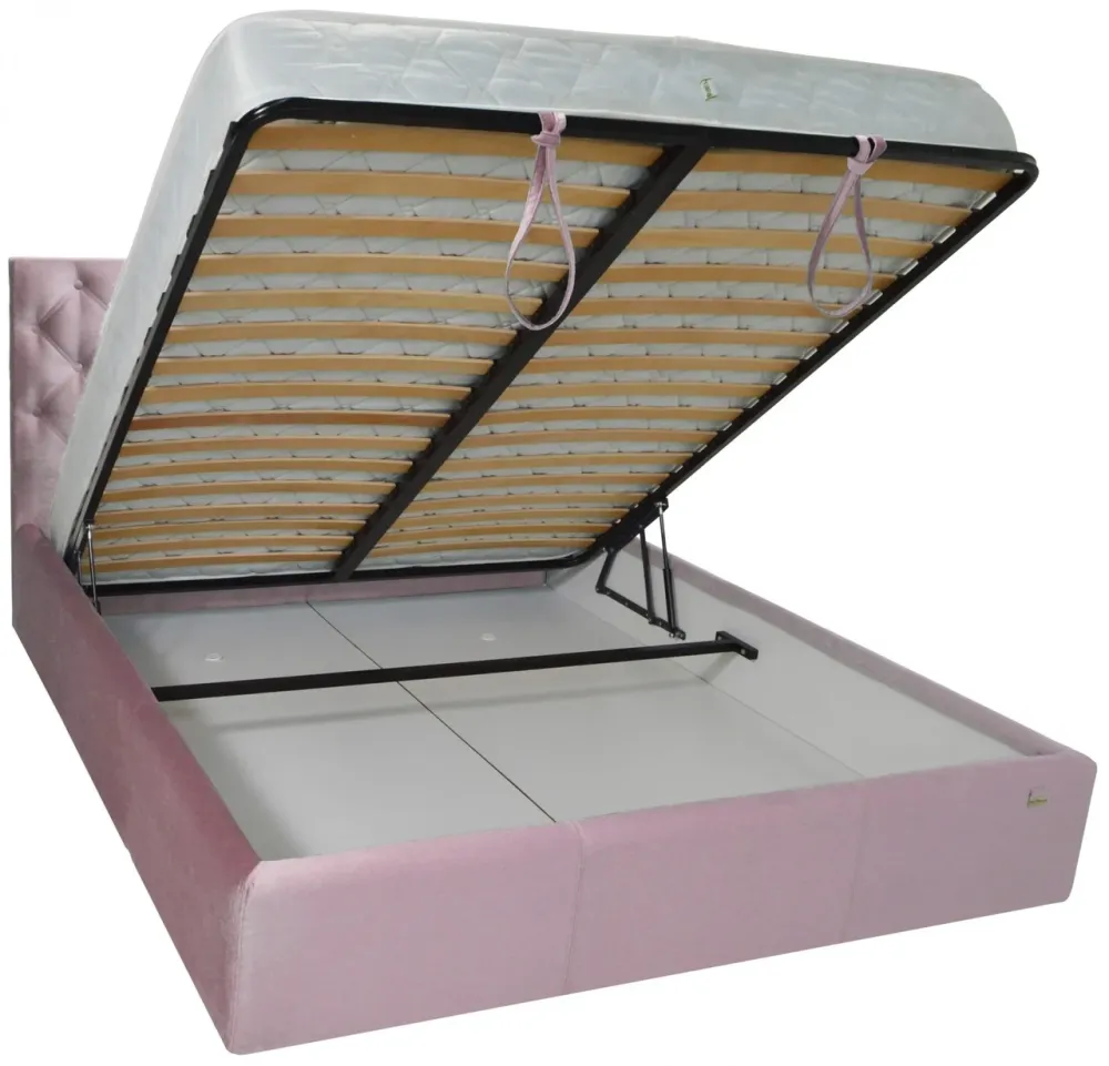 Кровать Двуспальная Coventry VIP 180 х 190 см Missoni 021 С дополнительной металлической цельносварной рамой Темно-розовый Киев - изображение 4