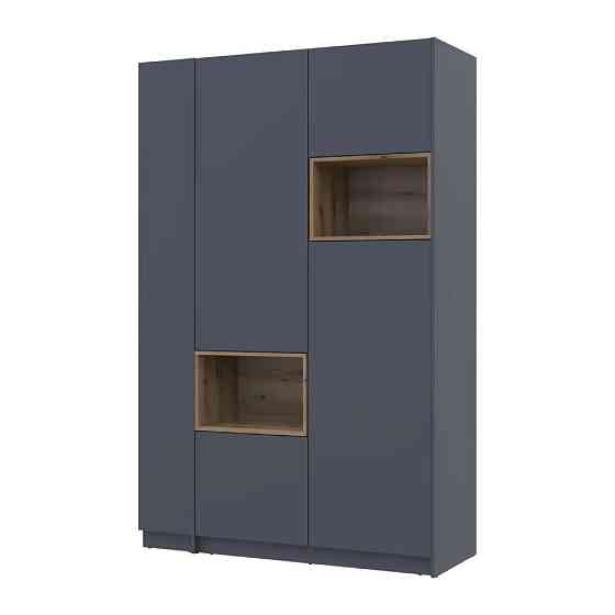 Шкаф для одежды с нишей и этажеркой Doros Дейл Графит/Дуб Эвок 2 ДСП 143.2х52х220 DRS-011723 (44900335) Днепр