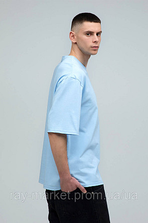 Футболка оверсайз RAY OVERSIZE мужская голубая (U0104M-Sky Blue) Киев - изображение 4