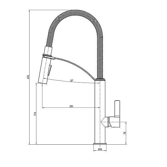 Змішувач для кухні TOPAZ MODERNO TMD TMD 8818-H23-W Київ