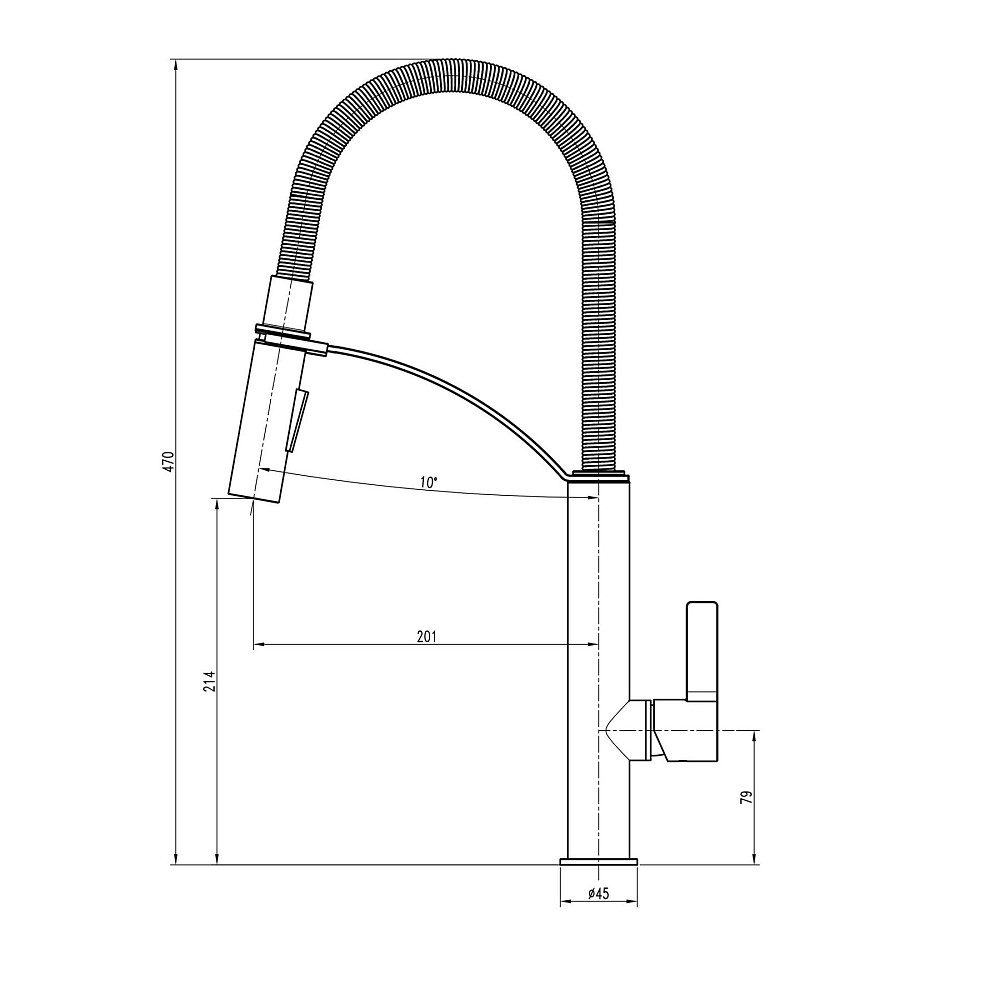 Змішувач для кухні TOPAZ MODERNO TMD TMD 8818-H23-W Тернопіль - фото 4