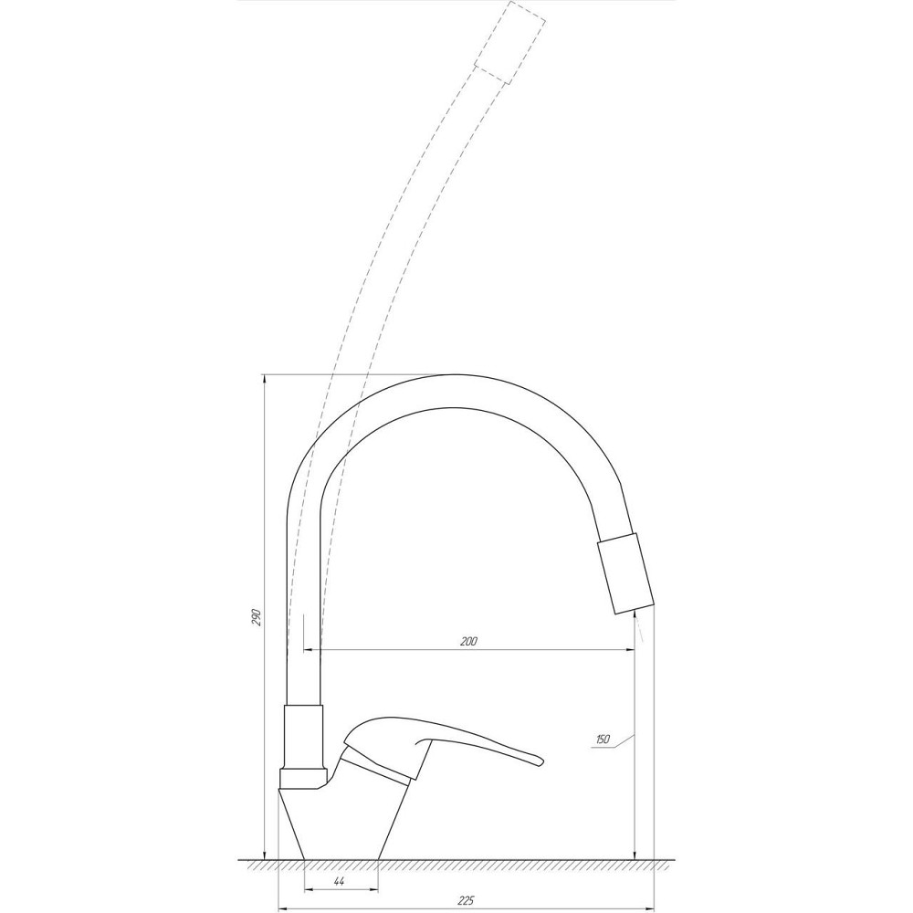 Змішувач для кухні EcoMix ENERGO E-GEZ-203SLR-BLACK Київ - фото 5