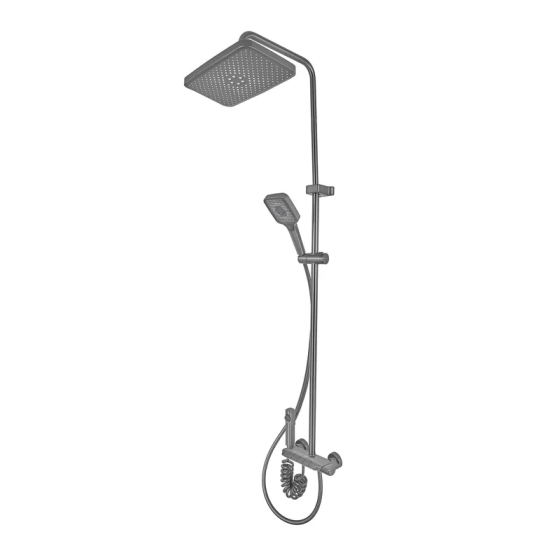 Душова колона зі змішувачем Mixxus Premium MARLIN 009-J GRAPHITE з кнопкою перемикання, 4 режими  ( MI6831 ) 36985 Харків