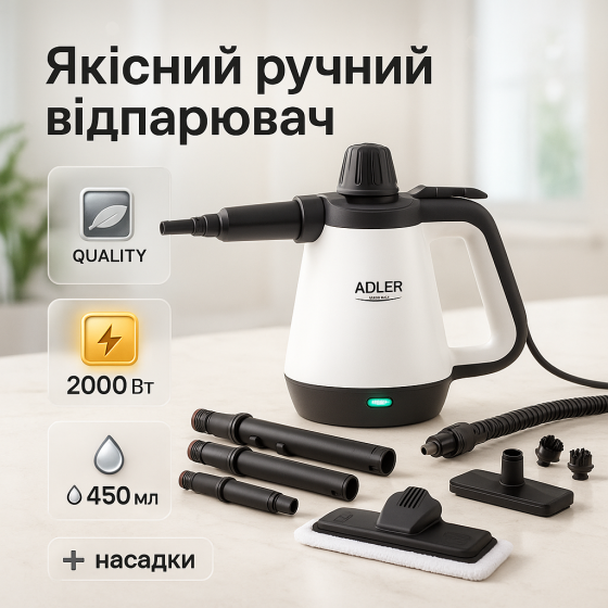 Отпариватель с паром для одежды и штор, Ручной отпариватель с резервуаром для воды RF-26 Львов