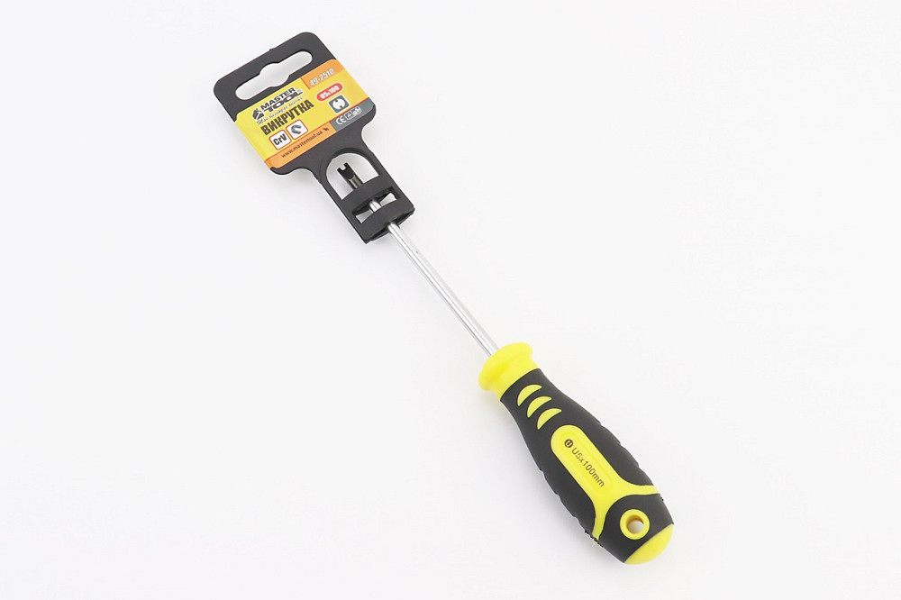 Викрутка магнітна U5x100мм ручка з TPR покриттям 49-2510 Київ - фото 1