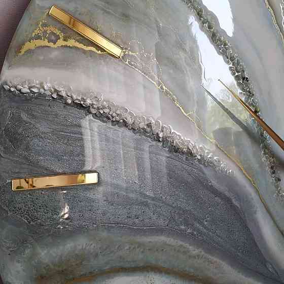 Часы настенные 50 см из эпоксидной смолы ручной работы Днепр