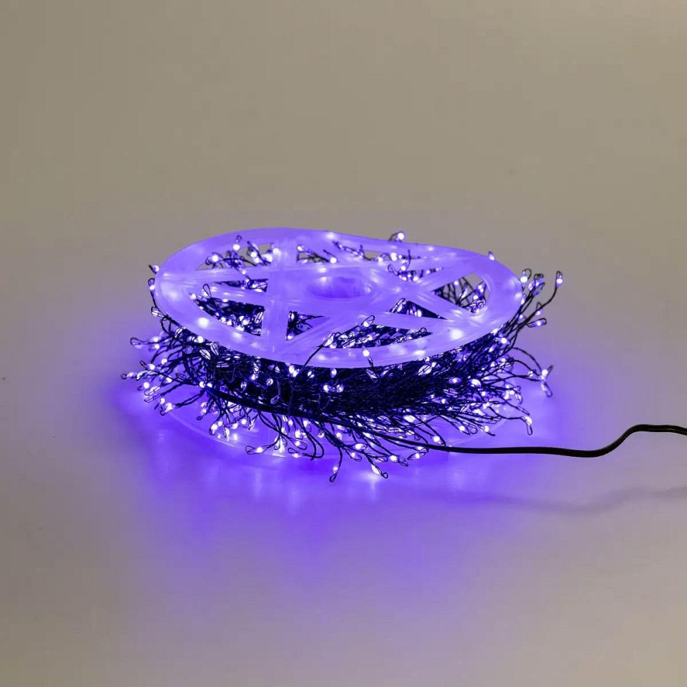 Гирлянда нить хвойная лапа 30 метров  640 led зеленый провод синяя D1750BL Киев - изображение 15