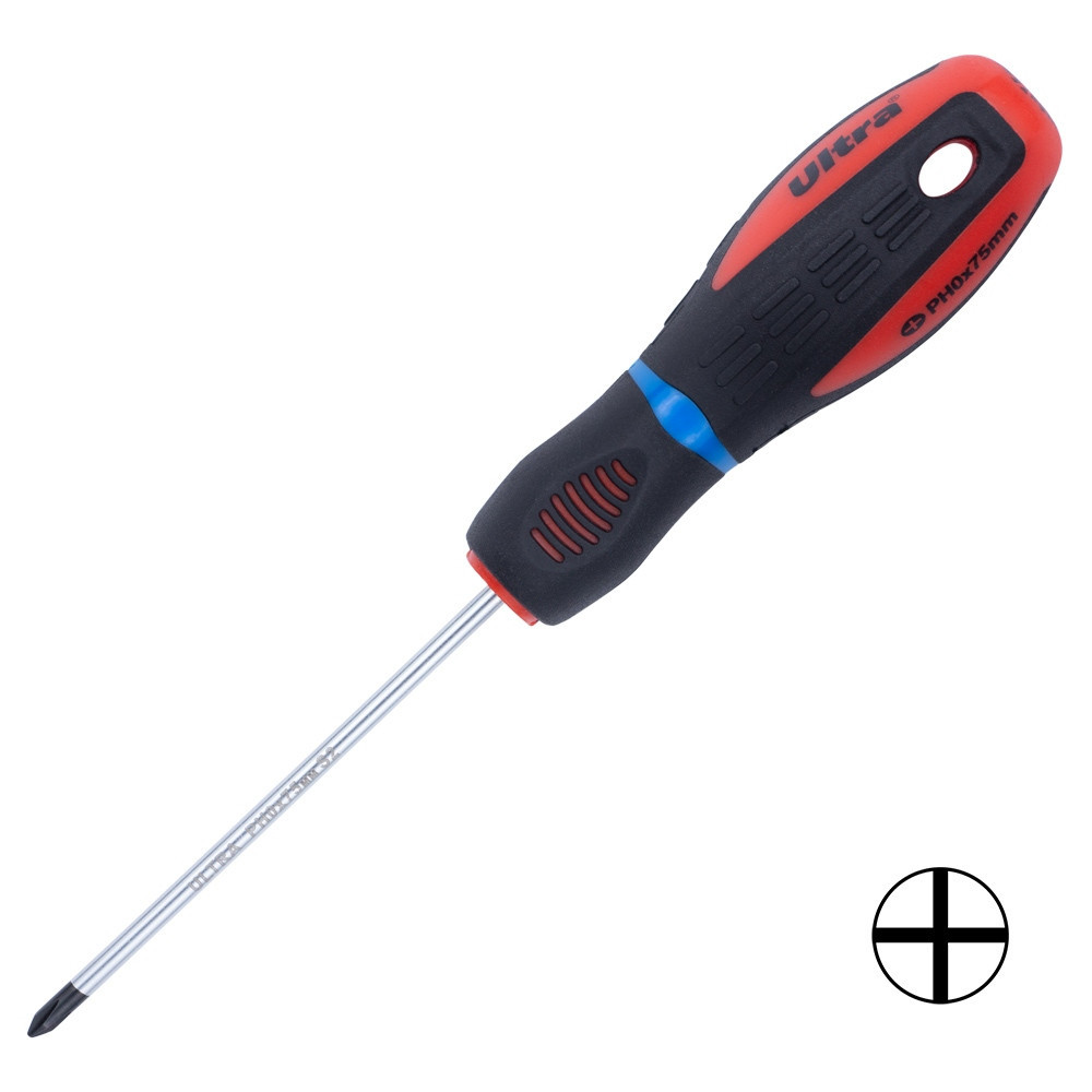 Отвертка крестовая PH 0×75мм S2 Profi ULTRA (4000312) Киев - изображение 1