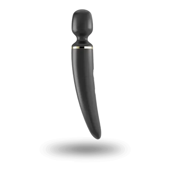 Вібромасажер Satisfyer Wand-er Woman (Black/Gold), водонепроникний, потужний, розмір XXL Львів