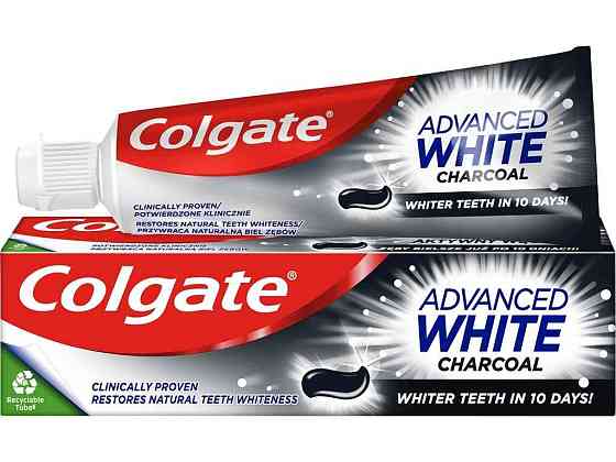 Зубна паста 75мл Advanced White Charcoal відбілююча з вугіллям ТМ Colgate Київ