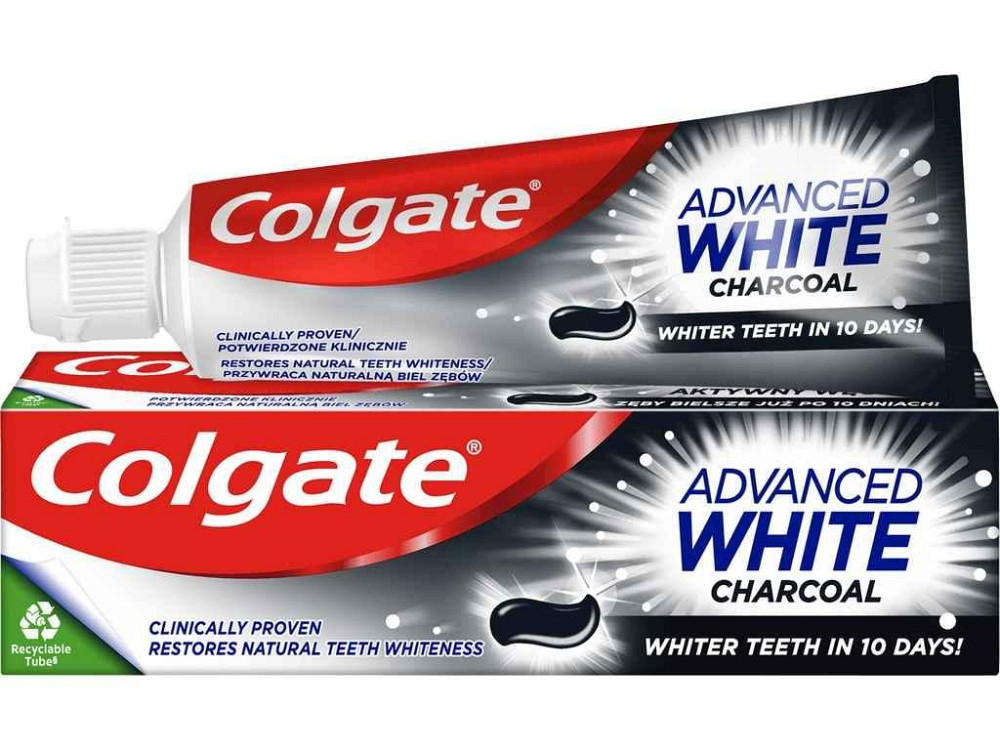 Зубна паста 75мл Advanced White Charcoal відбілююча з вугіллям ТМ Colgate Київ - фото 1