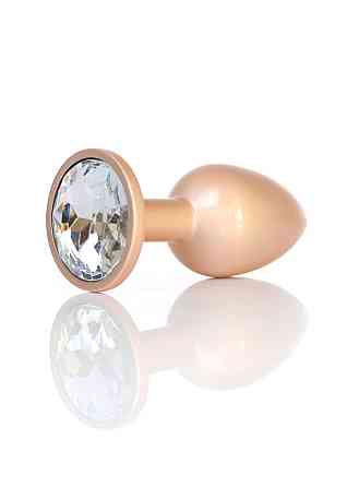 Анальная металлическая пробка Plug-Jewellery Pearl Gold PLUG- Clear S Sex Aura Киев