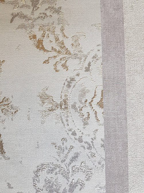 Шпалери вінілові на флізеліні AS creation Garda 1.06Х10.05 класика дамаск вензель сріблясті на світло-сірому Київ - фото 3