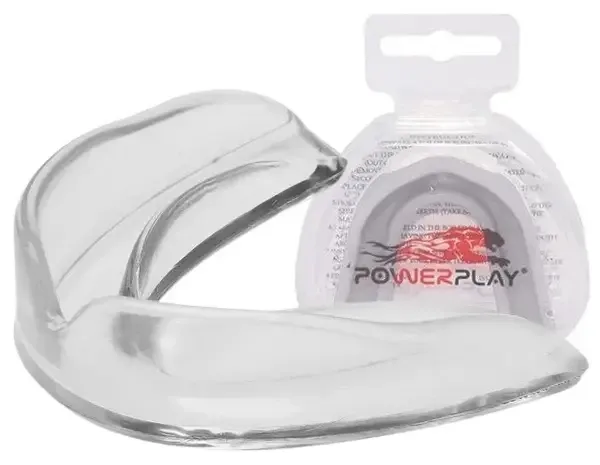 Капа боксерська PowerPlay 3317 SR доросла (вік 11+) прозора Вишневе - фото 1