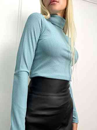 Жіночий гольф в рубчик "Made" оптом | Норма Фісташковий, 46-48 Київ