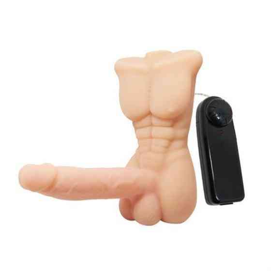 Фаллоимитатор - Temptation Bigger Man Vibrating Dildo Flesh Sex Aura Киев