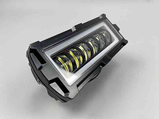 Фара LED прямокутна 6 Led діодів, 3D лінза, 9-32V, 6000К, IP67, led chip 3030, 50mm x 120mm, чітка межа світла Мукачево