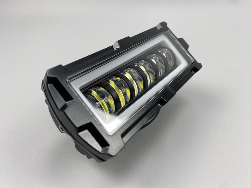 Фара LED прямокутна 6 Led діодів, 3D лінза, 9-32V, 6000К, IP67, led chip 3030, 50mm x 120mm, чітка межа світла Мукачево - фото 5