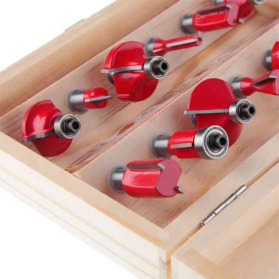 Набір фрез кінцевих по деревині, 12 шт. INTERTOOL HT-0071 Киев