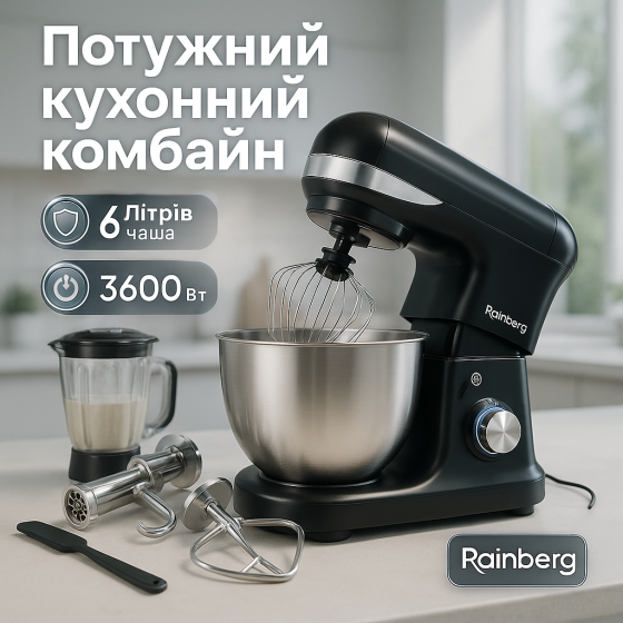 Побутовий кухонний планетарний міксер з чашею, Тістомісильні машини, Міксер для тіста на паски UD-23 Львів