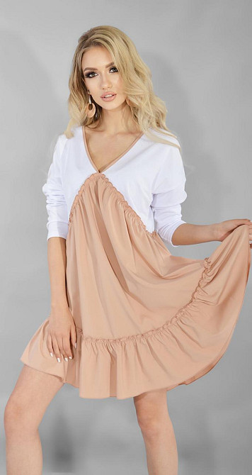 Комбинированное платье (42) Киев - изображение 2