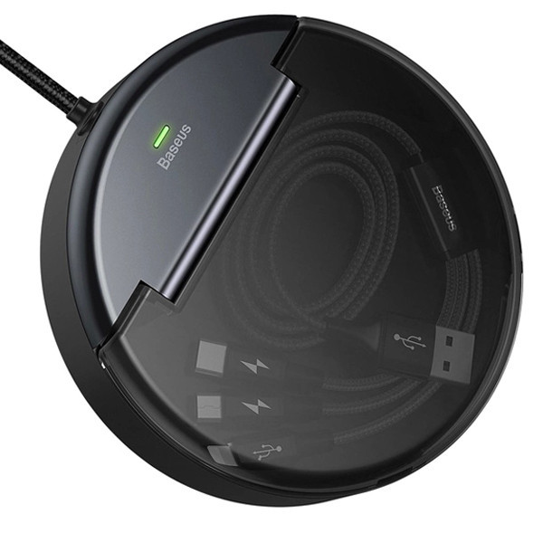 Зарядний кабель-хаб Baseus Car Sharing CAHUB-FX01 (Чорний, Type-C + 2 USB з кабелем Lightning/MicroUSB/Type-C) Миколаїв - фото 1
