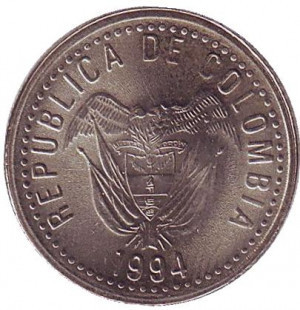 Монета 10 песо, 1994 год, Колумбия.(БД) Полтава - изображение 1