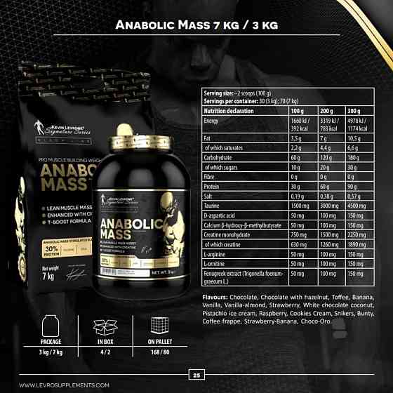 Гейнер Kevin Levrone Anabolic Mass 3000g (Choco Oro) Луцьк