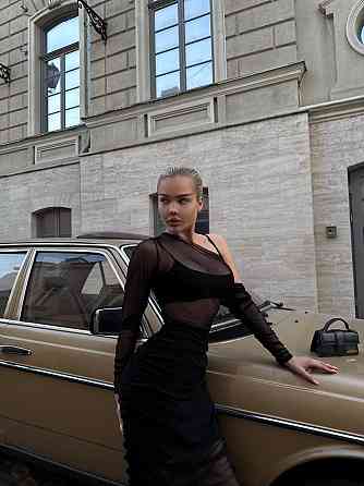 Женское привлекательное облегающее платье трикотаж масло + сетка 44/46 Одесса