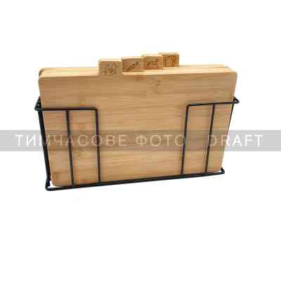 Разделочная доска Ardesto Midori 4шт, 30 х 5.6 х 20.3 см, бамбук, метал (AR1430BA) Винница