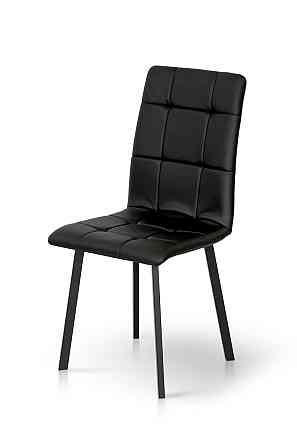 Стілець Трініті, метал чорний/ шкірзам чорний Дніпро