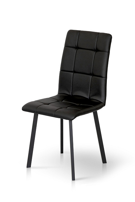 Стілець Трініті, метал чорний/ шкірзам чорний Днепр - изображение 1